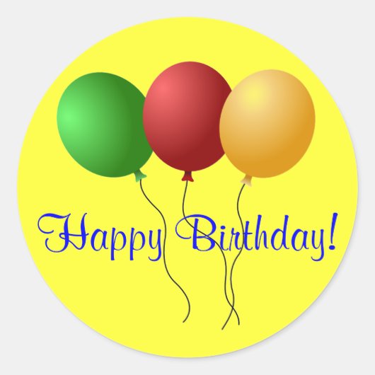 Birthday Sticker (Voorkant)