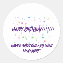 Birthday sticker