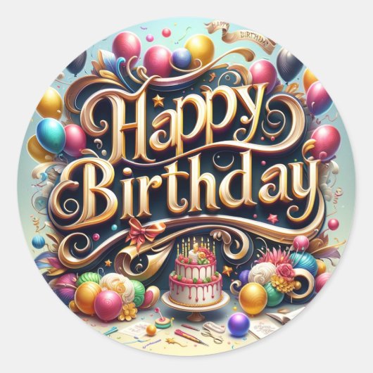 Birthday sticker (Voorkant)