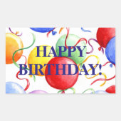 Birthday Stickers Happy Birthday ballons (Voorkant)