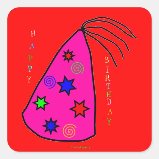 BIRTHDAY STICKERS - PET VAN PARTIJEN - GIFTWRAP GI (Voorkant)