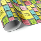 Birthday Sticky Notes On Office Cubicle Wall Cadeaupapier (Rol Hoek)