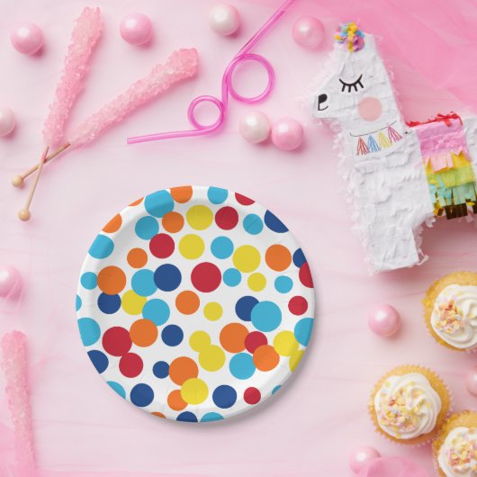 Birthday Stippen Paper Borden Papieren Bordje (Feest)