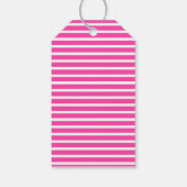 Birthday Stripes Pink ⎮ White Green Gift Label Cadeaulabel (Achterkant)