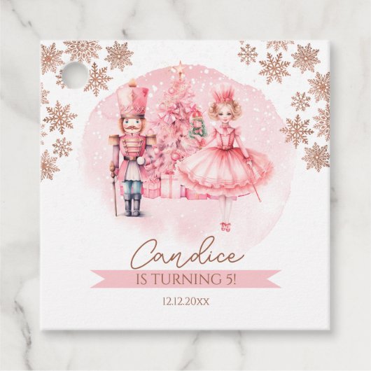 Birthday Sugar Plum Fairy Bedankjes Labels (Voorkant)