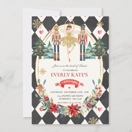 Birthday Sugar Plum Fairy Kaart (Voorkant)