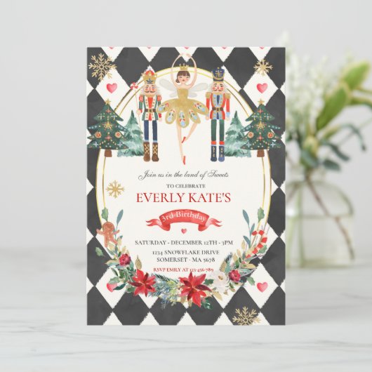 Birthday Sugar Plum Fairy Kaart (Staand voorkant)