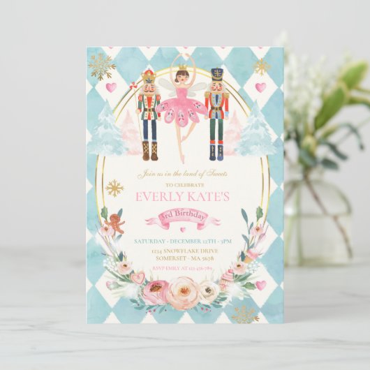 Birthday Sugar Plum Fairy Kaart (Staand voorkant)