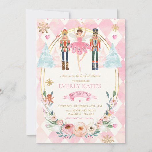 Birthday Sugar Plum Fairy Kaart (Voorkant)