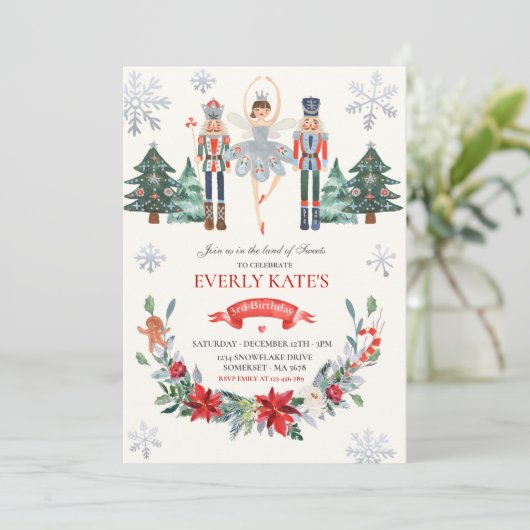 Birthday Sugar Plum Fairy Kaart (Staand voorkant)