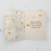 Birthday Sunflower Bouquet op Brick Kaart (Binnen)