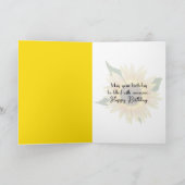Birthday Sunflower Kaart (Binnen)