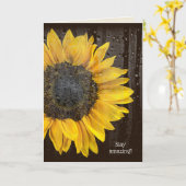 Birthday Sunflower met Raindrops Card Kaart (Gele Bloem)
