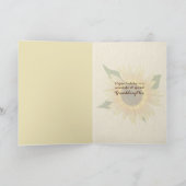 Birthday Sunflower met Raindrops Card Kaart (Binnen)