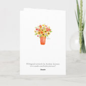 Birthday Sunflower Vase Religious Greeting Card Kaart (Achterkant)