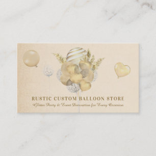 Birthday Supplies Ballon Gold Beige Visitekaartje