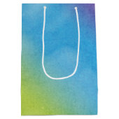 Birthday Surfer op regenbooggolven Medium Cadeauzakje (Achterkant)