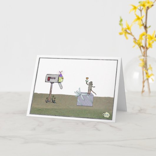 Birthday Surprise Kaart (Gele Bloem)