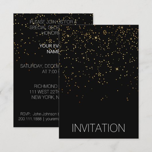 Birthday Surprise Party Invitation Vip Invitation Kaart (Voorkant / Achterkant)