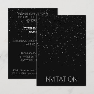 Birthday Surprise Party Invitation Vip Silver Kaart