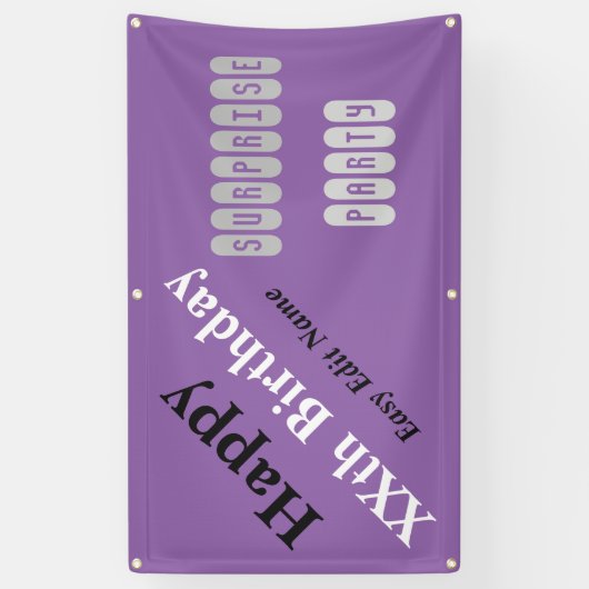 Birthday Surprise Party Spandoek (Verticaal)