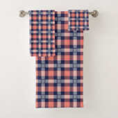 Birthday Surprise Towel Coral Navy Plaid Look Bad Handdoek (Insitu)