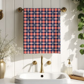 Birthday Surprise Towel Coral Navy Plaid Look Bad Handdoek