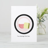 Birthday Sushi Roll Salmon Cream Cheese Avocado Kaart (Staand voorkant)