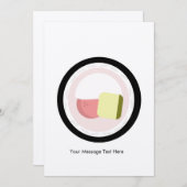 Birthday Sushi Roll Salmon Cream Cheese Avocado Kaart (Voorkant / Achterkant)