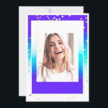 Birthday Sweet 16th Afstuderen Blue Gold Confetti Kaart<br><div class="desc">De fijne,  elegante verse kleurrijke positieve textuur heeft een dag Nr 1! FlorenceKdesign</div>