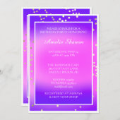 Birthday Sweet 16th Afstuderen Roze Paars Gold Kaart (Voorkant / Achterkant)