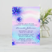 Birthday Sweet 16th Holographic Blue Event Kaart (Staand voorkant)