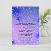 Birthday Sweet 16th Holographic Glitter Wedding Kaart (Staand voorkant)