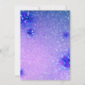 Birthday Sweet 16th Holographic Glitter Wedding Kaart (Achterkant)