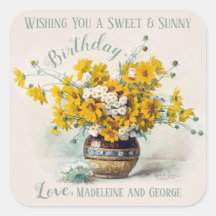 Birthday Sweet & Sunny De Longpre bloemen CC1015
