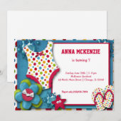 Birthday Swim Suit Kaart (Voorkant / Achterkant)