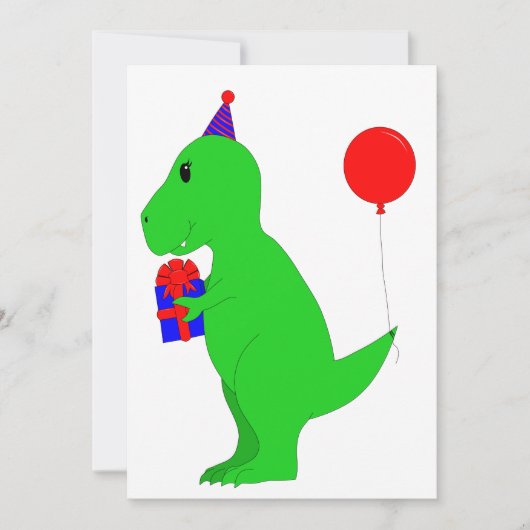 Birthday T-Rex Kaart (Voorkant)