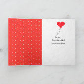 Birthday Tabby Cat met hartballon Kaart (Binnen)