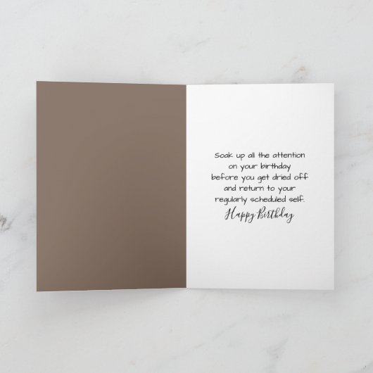 Birthday Tabby Cat Under a Kitchen Faucet Kaart (Binnen)