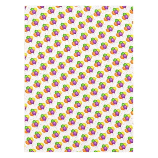 Birthday Table Cloth with Balloons and Confetti Tafelkleed (Voorkant)
