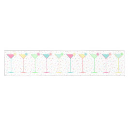 Birthday Table Runner, confetti gekleurde martini' Korte Tafelloper