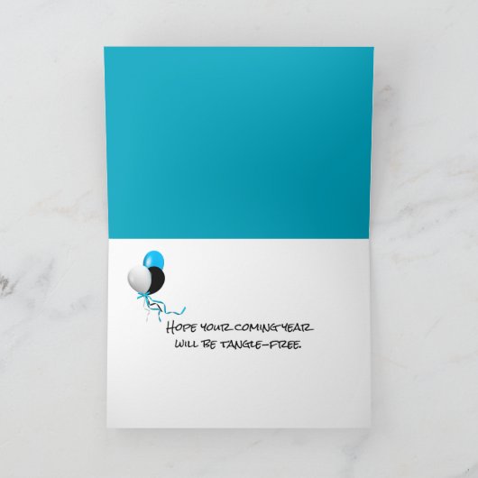 Birthday Tangled Cassettebandje Kaart (Binnen)