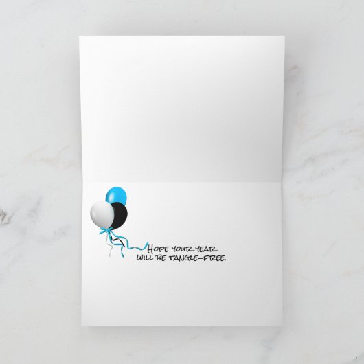 Birthday Tangled Cassettebandje Kaart (Binnen)