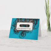 Birthday Tangled Cassettebandje Kaart (Voorkant)