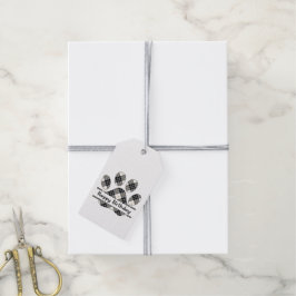 Birthday Tartan Play Pout Afdrukken in wit Cadeaulabel