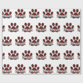 Birthday Tartan Play Pout Afdrukken in wit Cadeaupapier (Vlak)