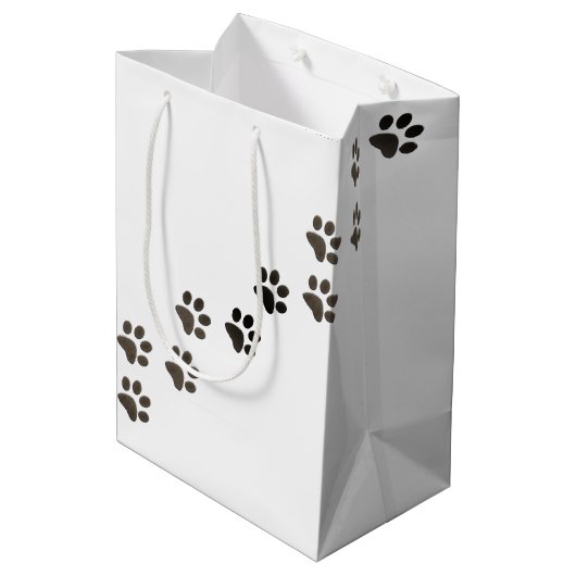 Birthday Tartan Play Pout Afdrukken in wit Medium Cadeauzakje (Achterkant Gekanteld)