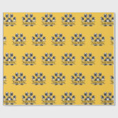 Birthday Tartan Play Pout print op Gold Cadeaupapier (Vlak)