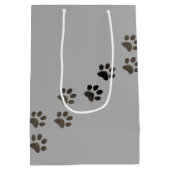 Birthday Tartan Pset Pw Print on Grey Medium Cadeauzakje (Achterkant)