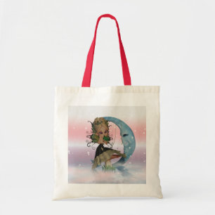 Birthday-tas met deksel en kikkervis, blu tote bag